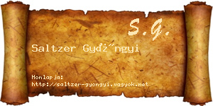 Saltzer Gyöngyi névjegykártya