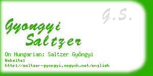 gyongyi saltzer business card