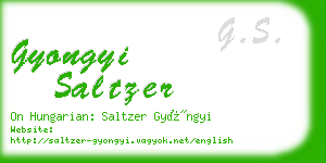 gyongyi saltzer business card